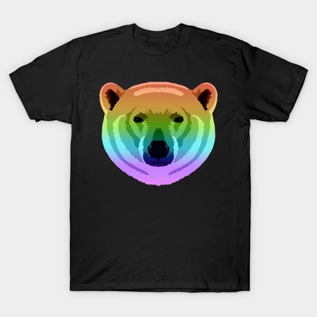 Rainbow Polar Bear T-Shirt by GeoCreate